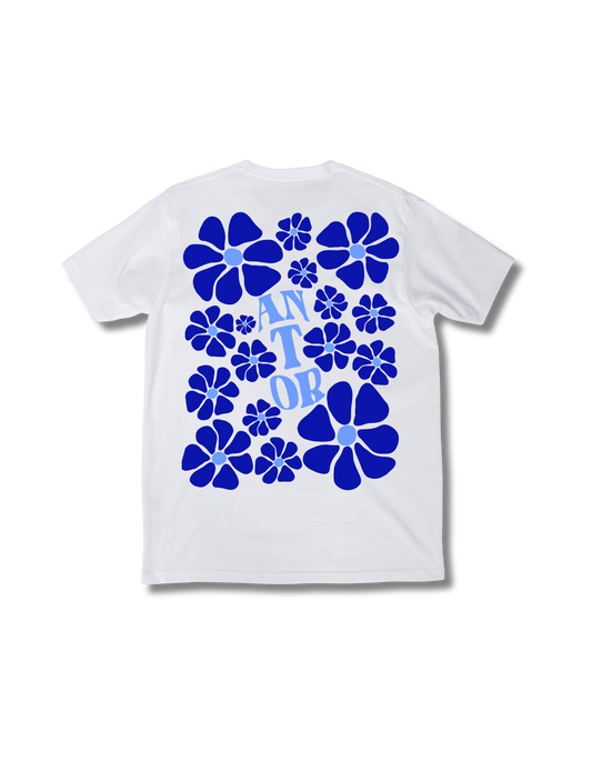 BLUE DAISY T-SHIRT WHITE