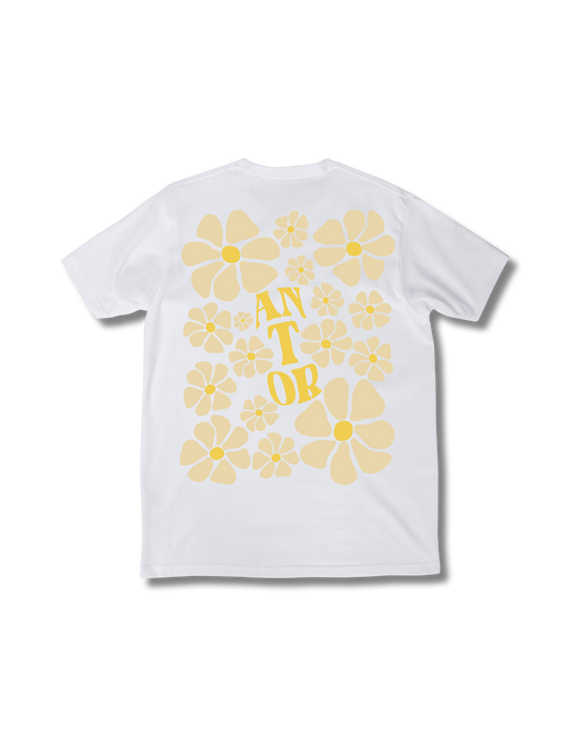 YELLOW DAISY T-SHIRT WHITE